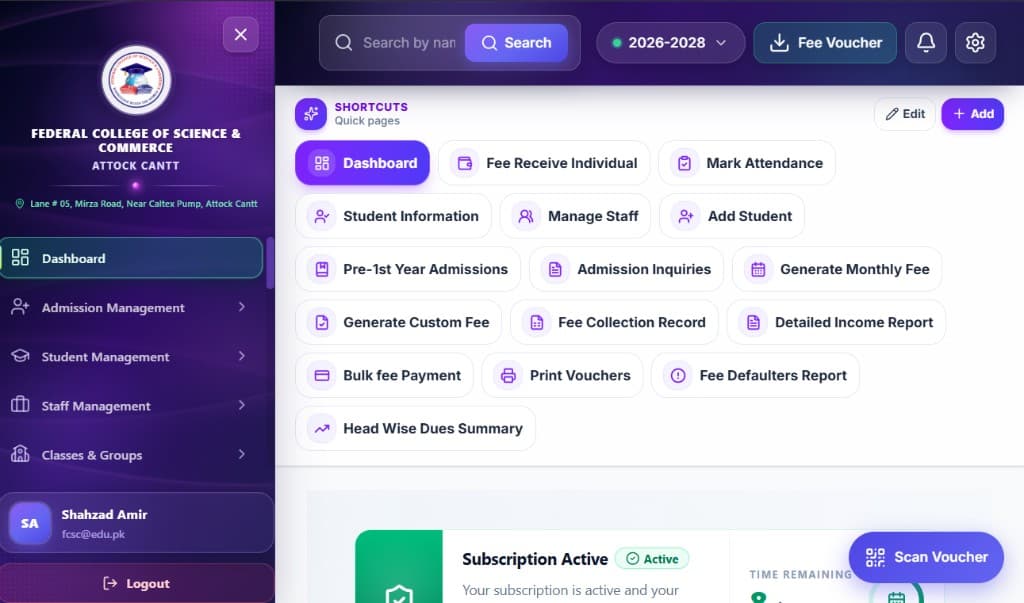School & College Management System preview